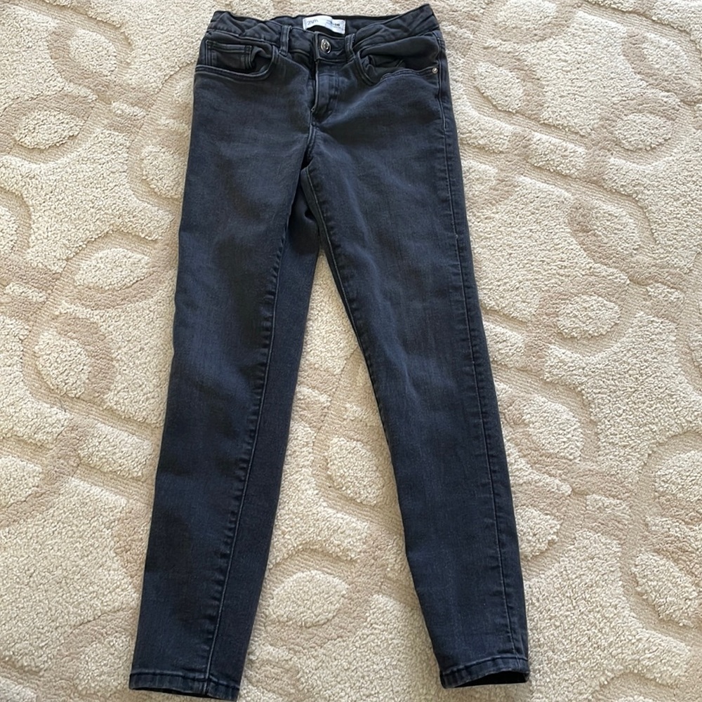 Zara kids girl skinny jeans black size 10